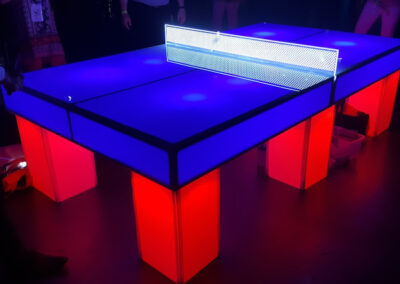 LED Ping Pong Table for Rent By Casino Party Experts Las Vegas Nevada